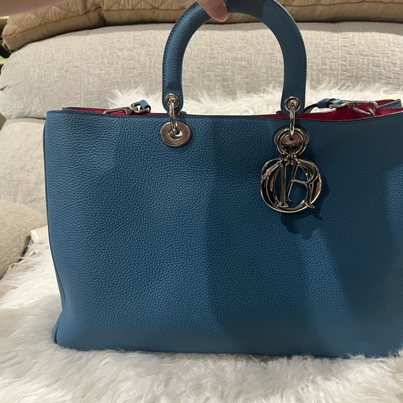 Dior Blue Shoulder Bag with Silver Accents - Picture 3 of 5